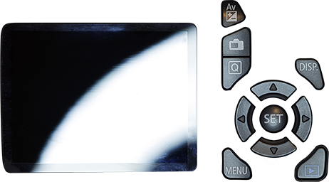 Kameran LCD-näyttö ja painikkeet